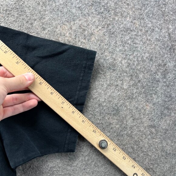 Vintage Nike Shirt Mens Small Black Crewneck Embroidered Logo Swoosh Center Y2K - Picture 3 of 11